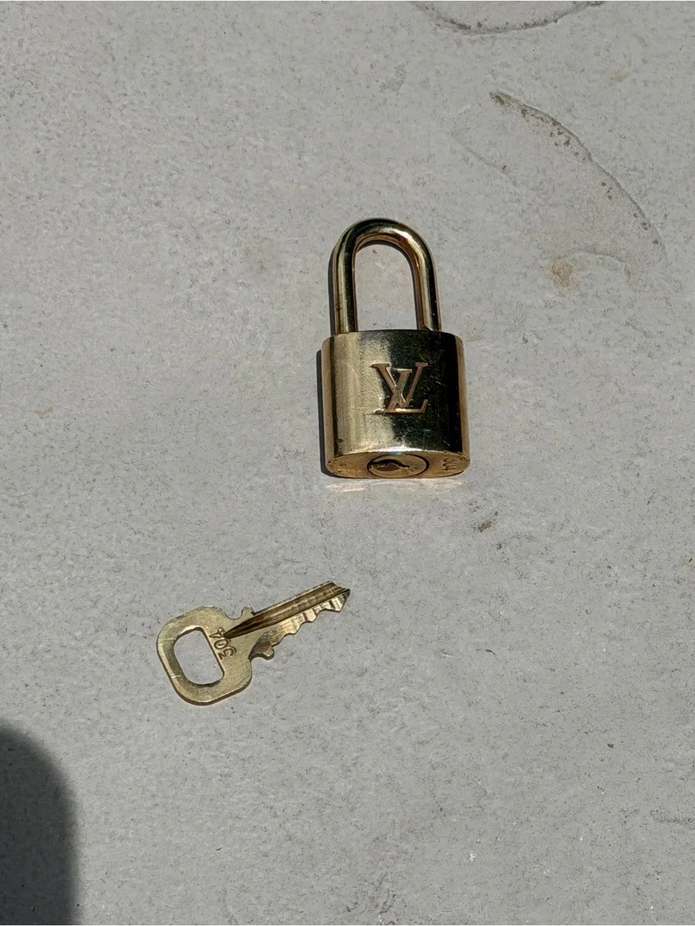Louis Vuitton Gold-tone Padlock with Key - Men Accessories